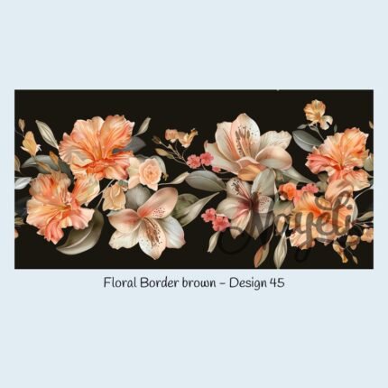 Floral Border brown