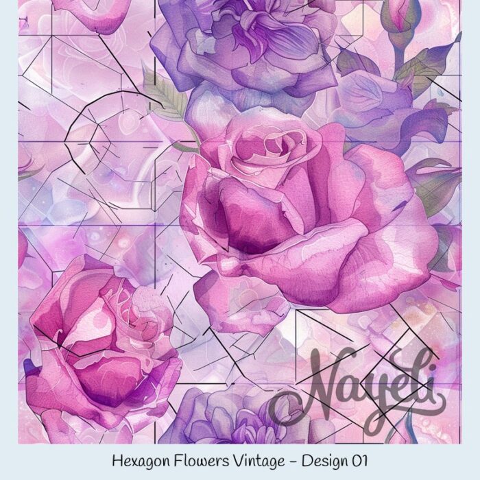 Hexagon Flowers Vintage – Bild 2