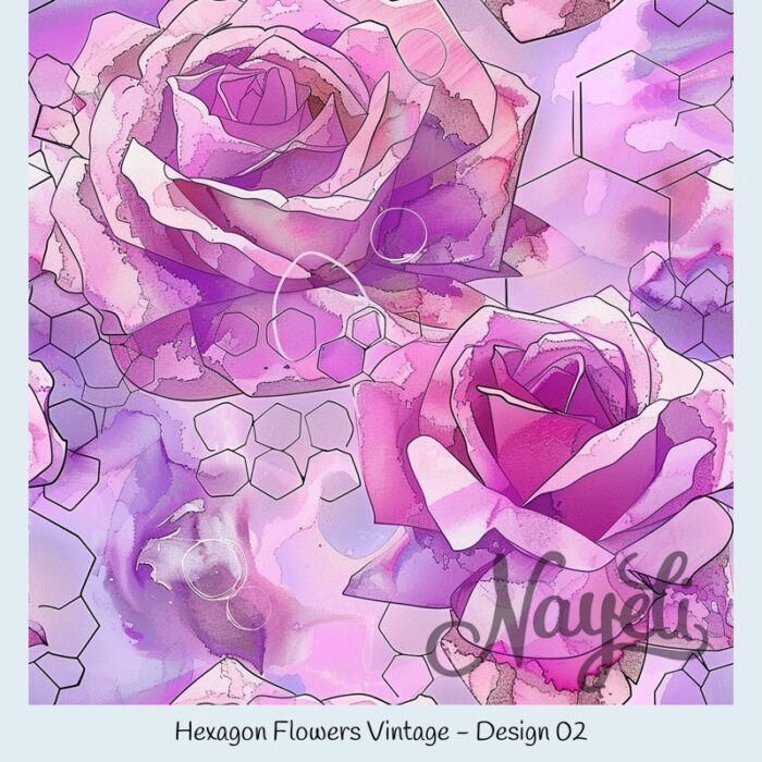 Hexagon Flowers Vintage – Bild 3