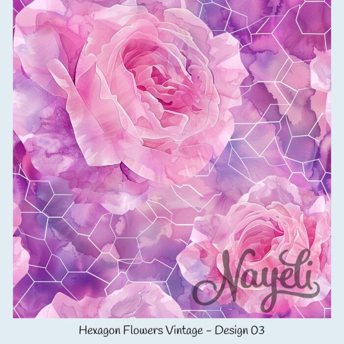 Hexagon Flowers Vintage – Bild 4