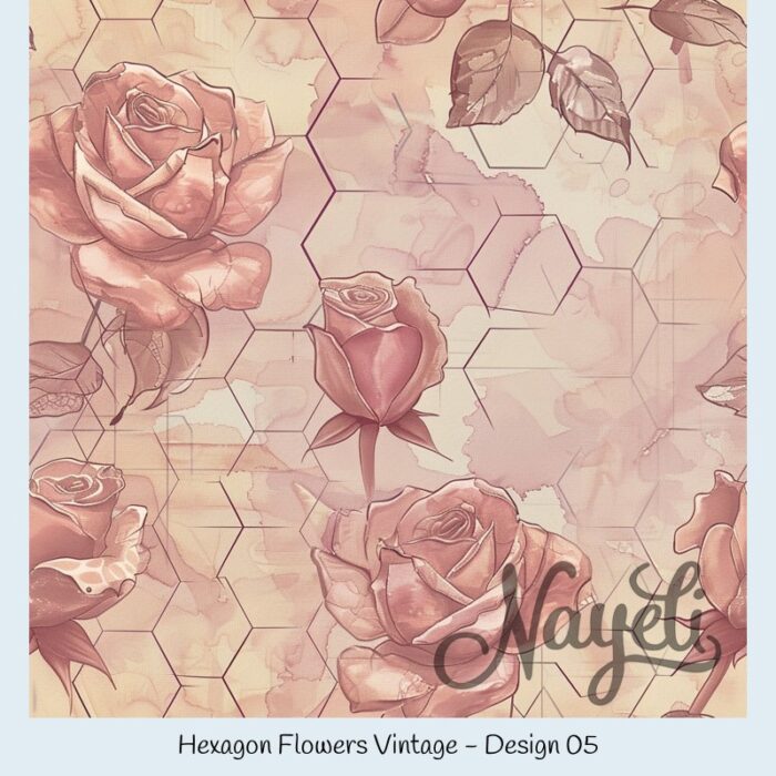 Hexagon Flowers Vintage – Bild 6