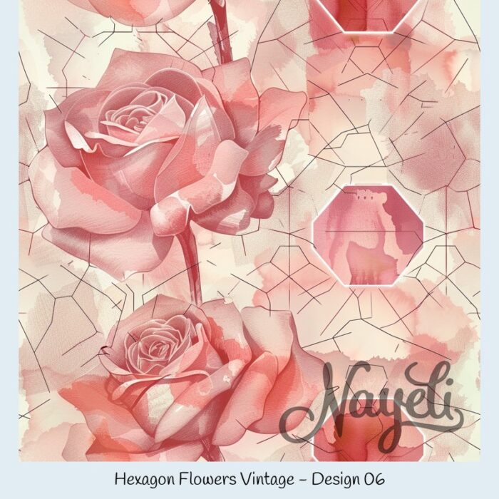 Hexagon Flowers Vintage – Bild 7