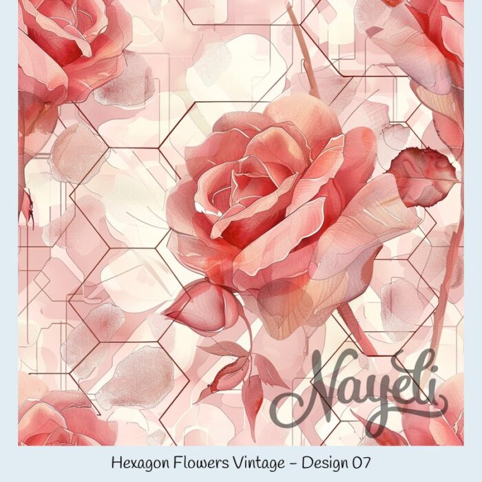 Hexagon Flowers Vintage – Bild 8