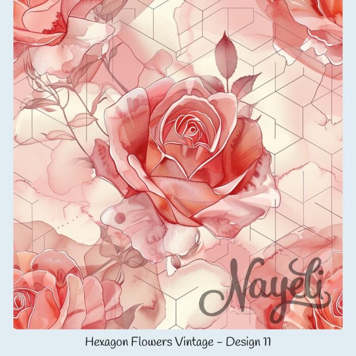 Hexagon Flowers Vintage – Bild 12
