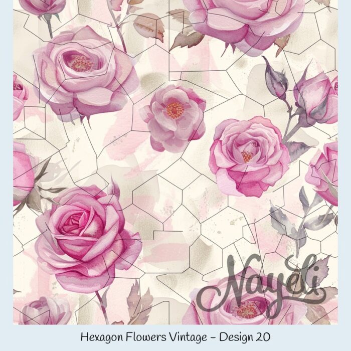 Hexagon Flowers Vintage – Bild 21