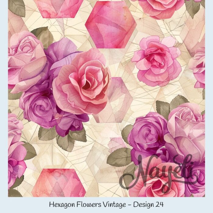 Hexagon Flowers Vintage – Bild 25