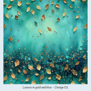 Leaves in gold and blue – Bild 3