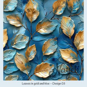 Leaves in gold and blue – Bild 4