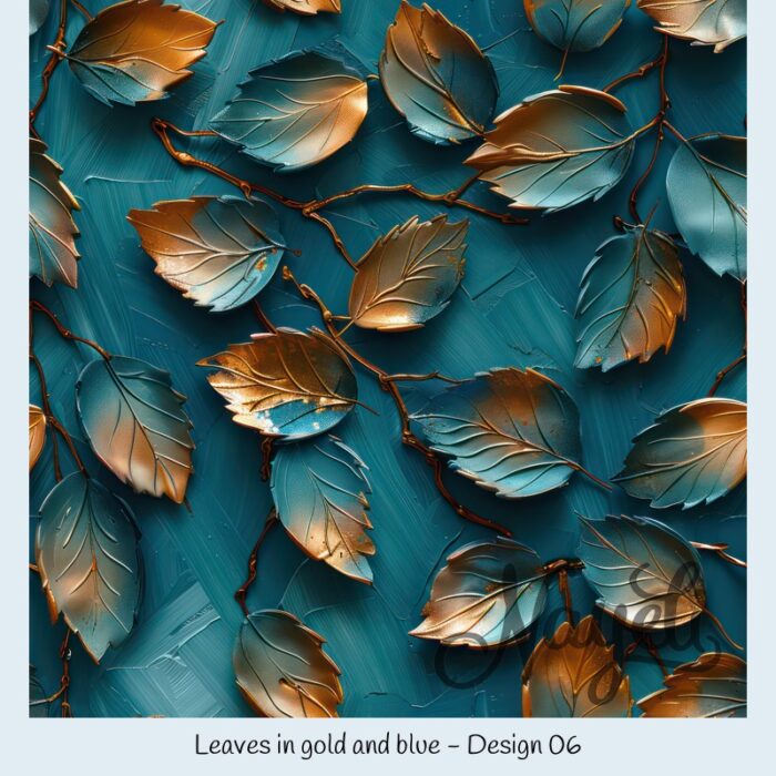 Leaves in gold and blue – Bild 7