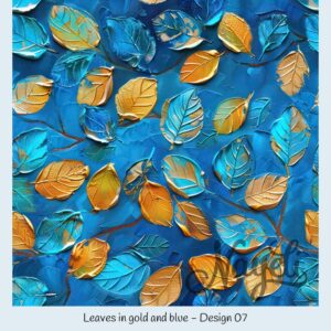 Leaves in gold and blue – Bild 8