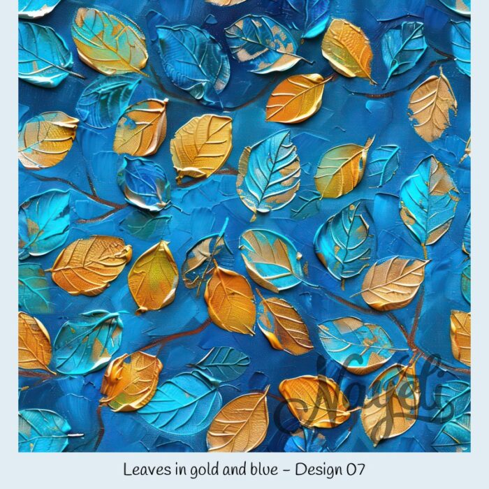Leaves in gold and blue – Bild 8