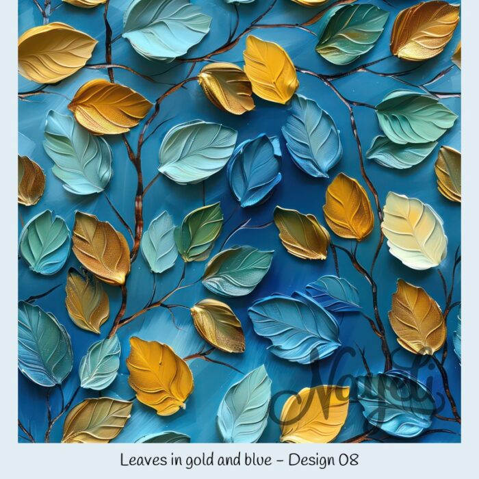 Leaves in gold and blue – Bild 9