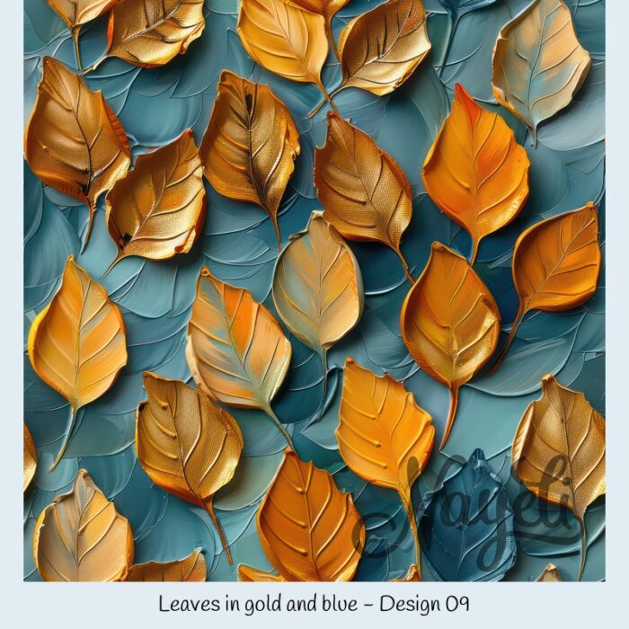 Leaves in gold and blue – Bild 10