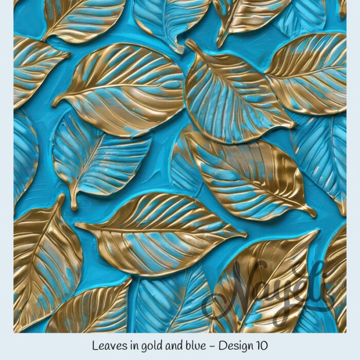 Leaves in gold and blue – Bild 11