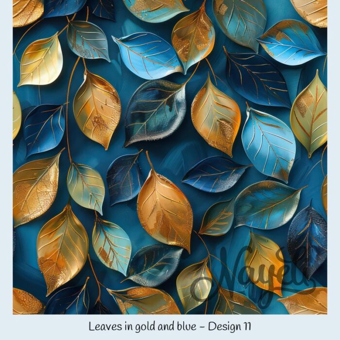 Leaves in gold and blue – Bild 12