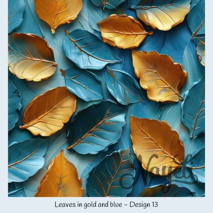 Leaves in gold and blue – Bild 14