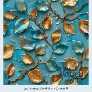Leaves in gold and blue – Bild 15