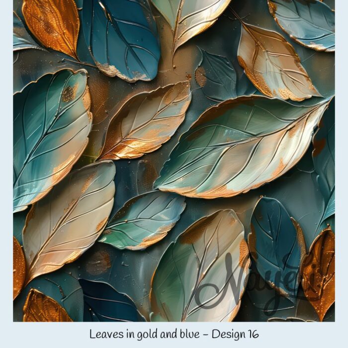 Leaves in gold and blue – Bild 17