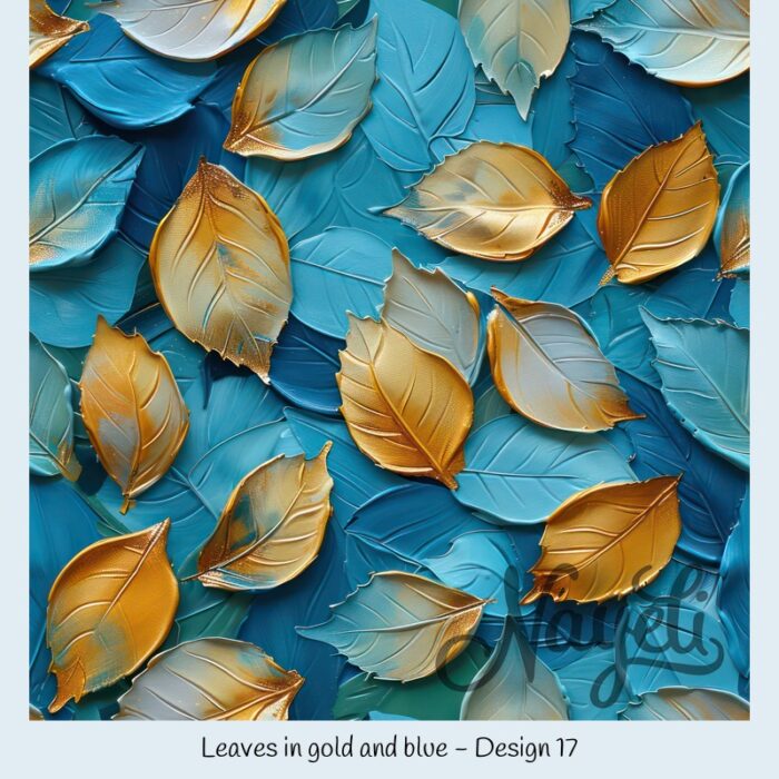 Leaves in gold and blue – Bild 18