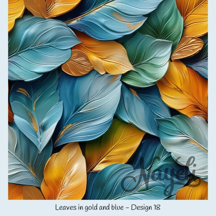 Leaves in gold and blue – Bild 19