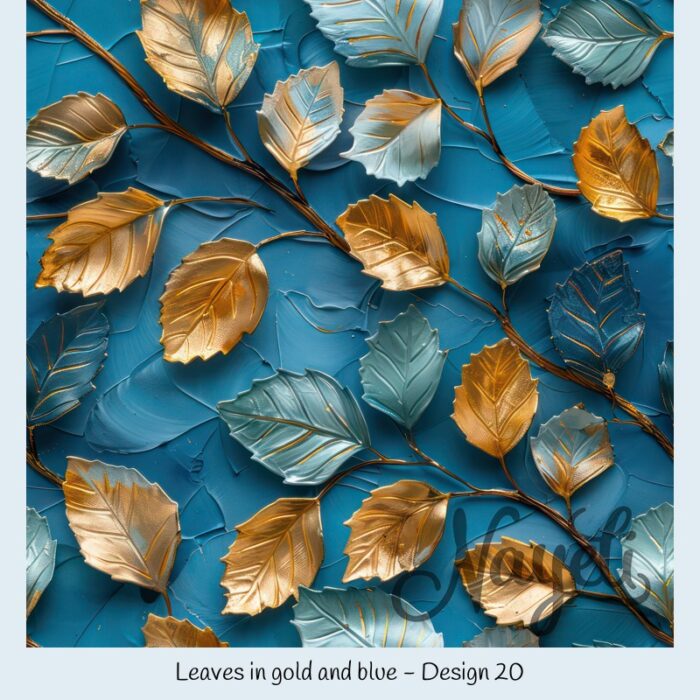 Leaves in gold and blue – Bild 21