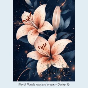 Floral Panels navy and cream – Bild 17