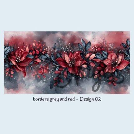 borders grey and red