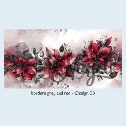 borders grey and red