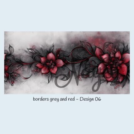 borders grey and red