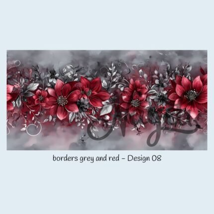borders grey and red