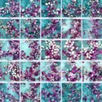 Orchid Sky Watercolor Leaves