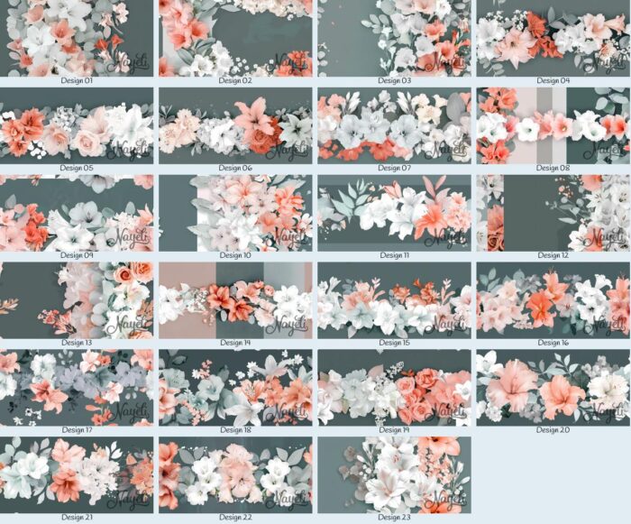 Sage & Coral Border – Bild 1