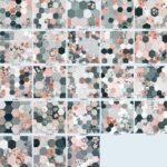 Sage & Coral Hexagon