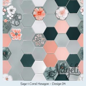 Sage & Coral Hexagon – Bild 5