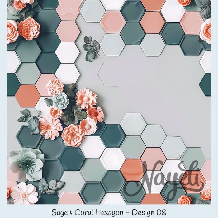 Sage & Coral Hexagon – Bild 9