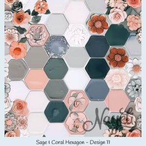 Sage & Coral Hexagon – Bild 12