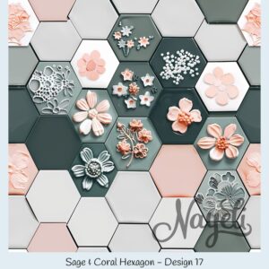 Sage & Coral Hexagon – Bild 18