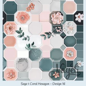 Sage & Coral Hexagon – Bild 19