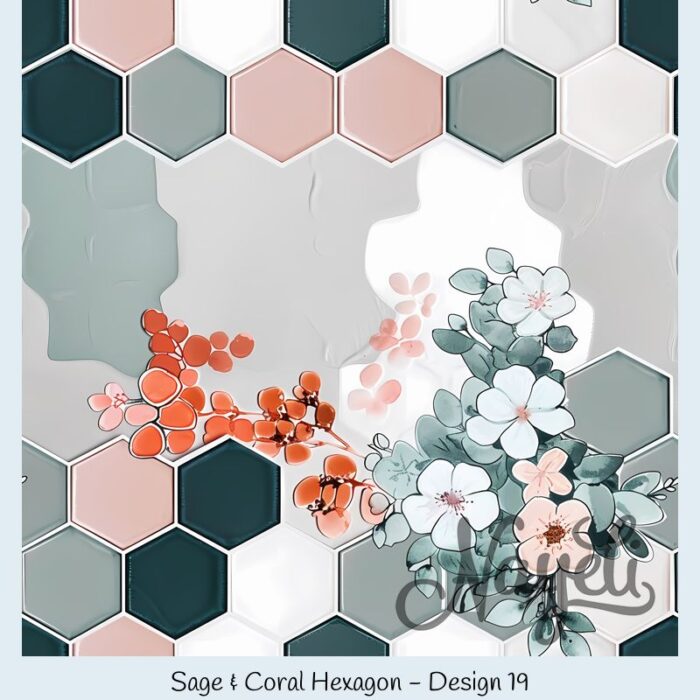 Sage & Coral Hexagon – Bild 20