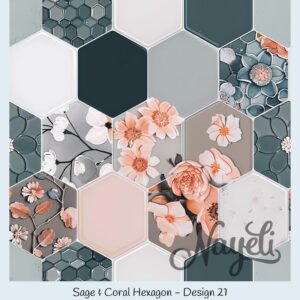 Sage & Coral Hexagon – Bild 22