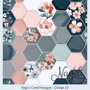 Sage & Coral Hexagon – Bild 24