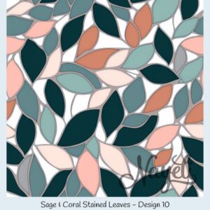Sage & Coral Stained Leaves – Bild 11