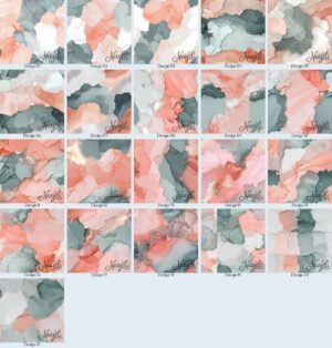 Sage & Coral alcohol ink