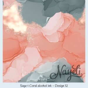 Sage & Coral alcohol ink – Bild 13