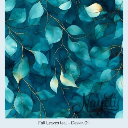 Fall Leaves teal