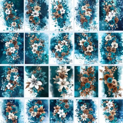 Autumn Lagoon Watercolor Panels