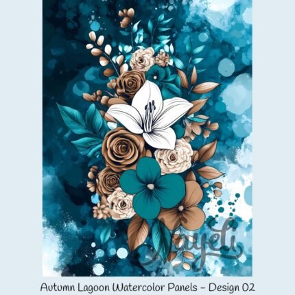 Autumn Lagoon Watercolor Panels