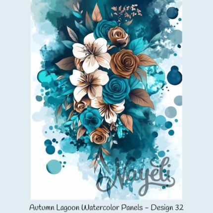 Autumn Lagoon Watercolor Panels