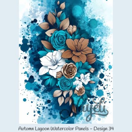 Autumn Lagoon Watercolor Panels