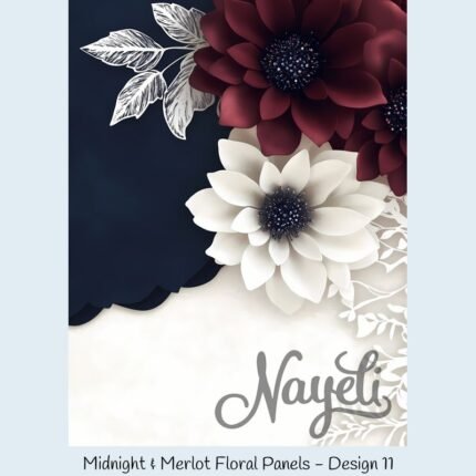 Midnight & Merlot Floral Panels